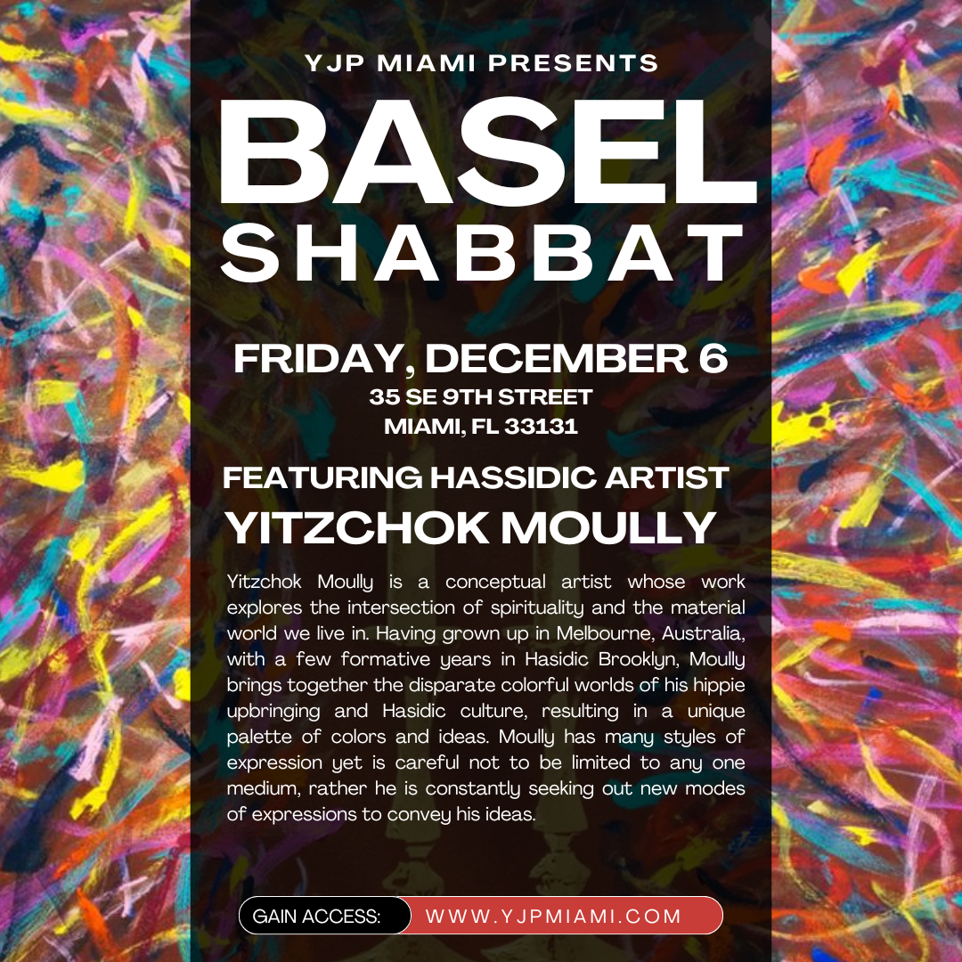 Basel Shabbat Dinner & Cocktails Featuring Pop Artist Yitzchok Moully