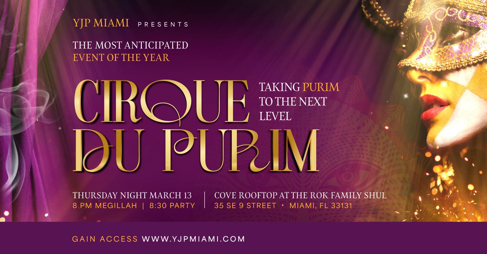 Cirque Du Purim - YJP Miami Rooftop